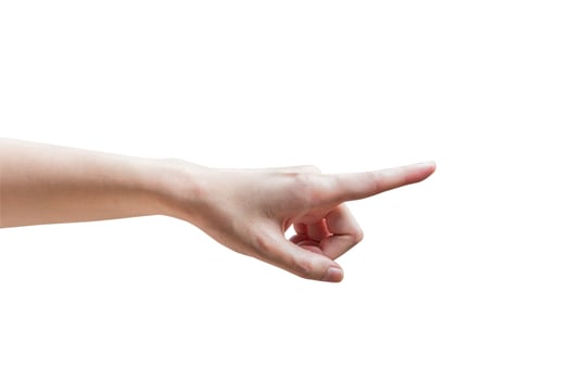 isolated woman hand photo