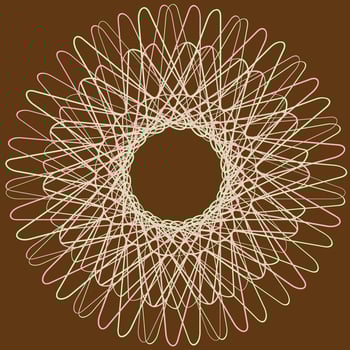 abstract geometric circular pattern background. mandala vintage geometric circular element. round ornamental feathers. border frame, banner, invitation, book cover, certificate etc. photo