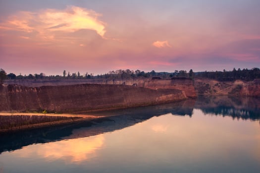 Sunset at grand canyon in Chiang mai, Thailand. photo