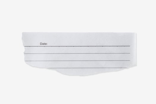 white torn paper on isolate white background. photo