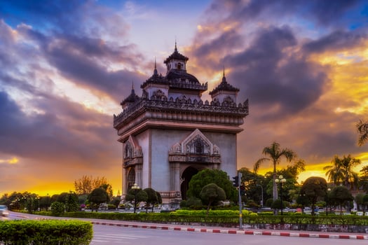 Patuxai literally meaning Victory Gate in Vientiane,Laos photo