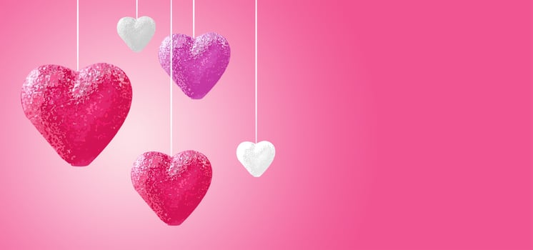 pink love white background hd photo