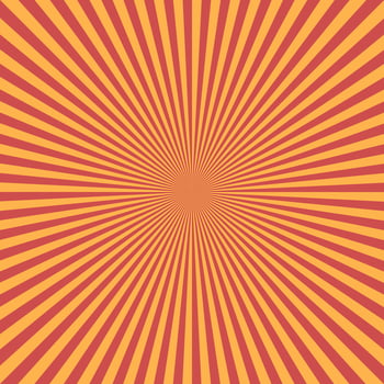 Red and yellow sunburst circle and background pattern photo