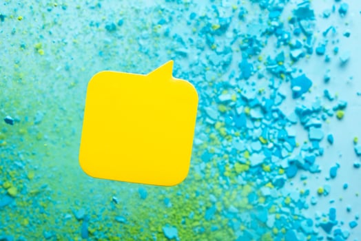 Blank note on colorful splash background. Put your text photo