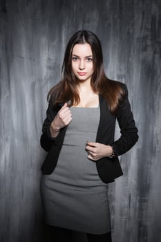Portrait of sexy brunette photo