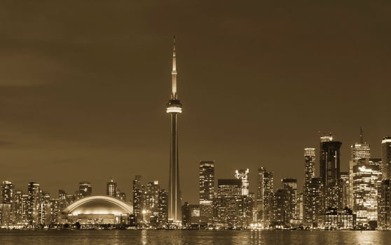 The Toronto Skyline at night. photo