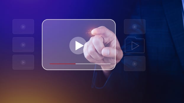 Businessman hands using for streaming online, watching video on internet, live concert, show or tutorial, content online. photo