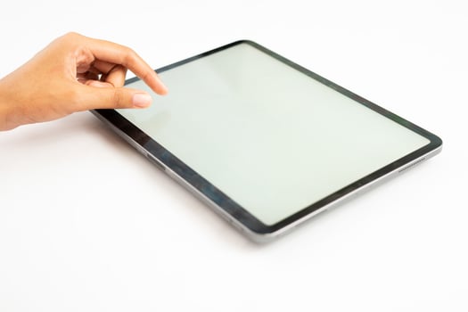 the hands pinch screen tablet photo