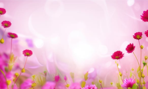 flowers on pink background photo