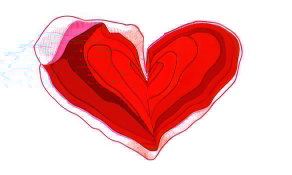 heart made of paint photo