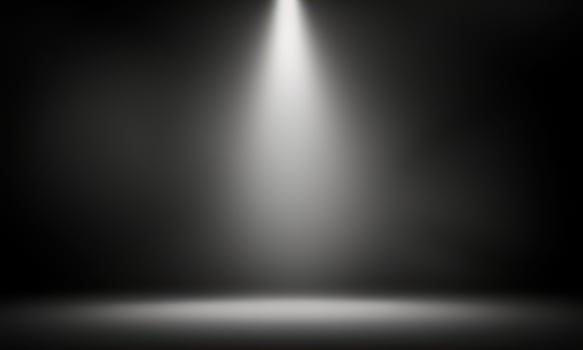 spotlight on the wall black background photo