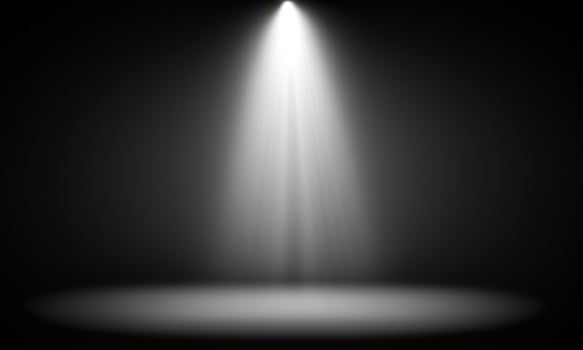spotlight on the wall black background photo