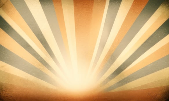 vintage sunburst background with rays photo