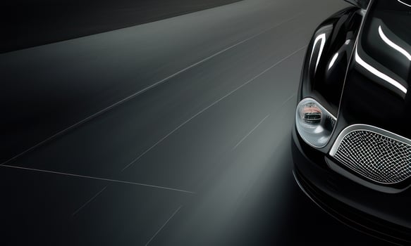 car headlight on black photo