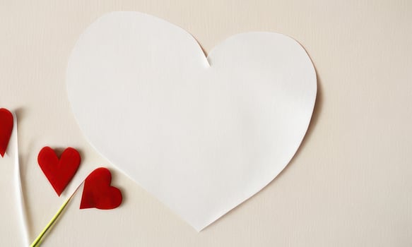 Red Heart shapes for valentines day background photo