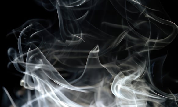 smoke on black background photo