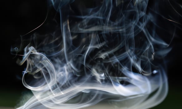 smoke on black background photo