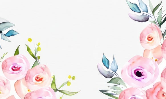 watercolor floral background photo