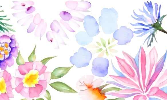 watercolor floral background photo