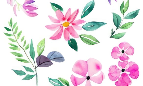 watercolor floral background photo