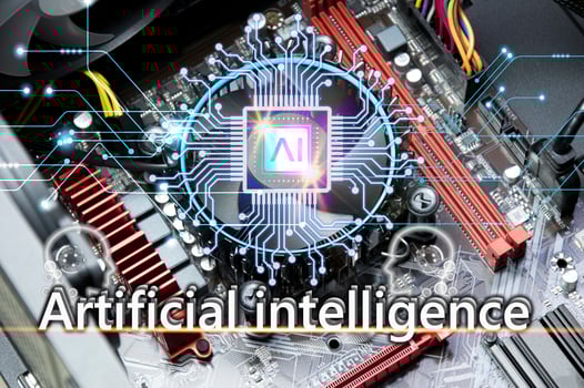 The concept of developing an artificial intelligence system that can interact with humans and be used in the industry 5.0 system. photo