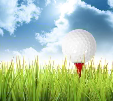 Golf ball on the field photo