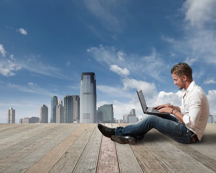 Freedom boy working outdoor photo