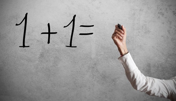 Simple math concept photo