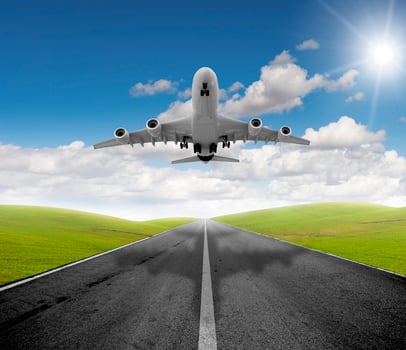 Airplane and departure photo