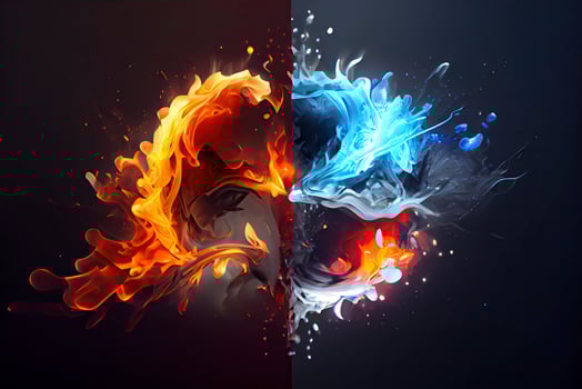 Fire and Ice Concept Design with spark photo