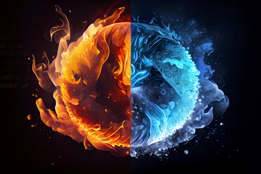 Fire and Ice Concept Design with spark photo