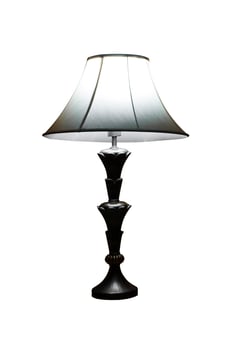 table lamp Vintage Old Retro isolated on white background,Lampshade photo