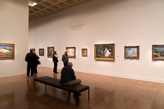 PHILADELPHIA, USA - APRIL 30 2019 - The impressionist eye exhibit at Museum of art photo