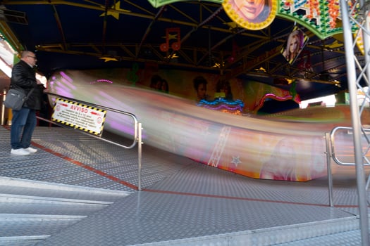 GENOA, ITALY - DECEMBER, 9 2018 - Traditional Christmas Luna Park Fun Fair is opened photo