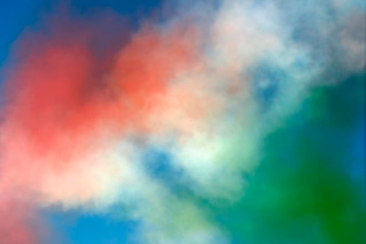 Frecce Tricolori Italy acrobatic flight team italian flag red white and green smoke photo