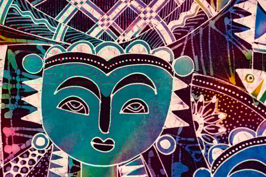 indonesian batik detail photo