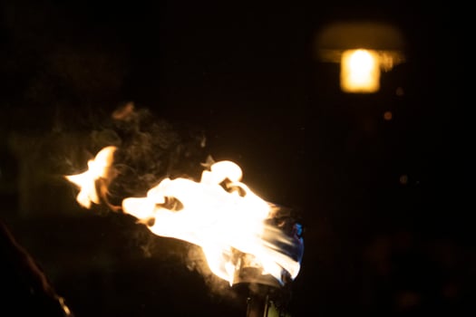 NEUSCHOENAU, GERMANY - JANUARY 5 2019 - Lousnacht night celebration with forest spirit Waldgeister in Bavaria village photo