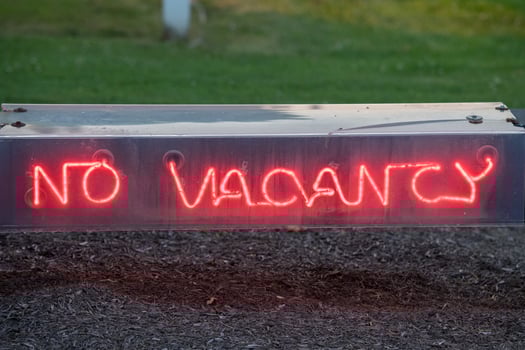 no vacancy neon sign close up detail photo