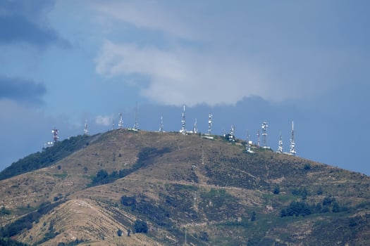 communication broadcast antenna fasce mountain italy photo