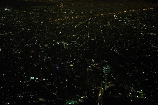 mexico city aerial night view photo