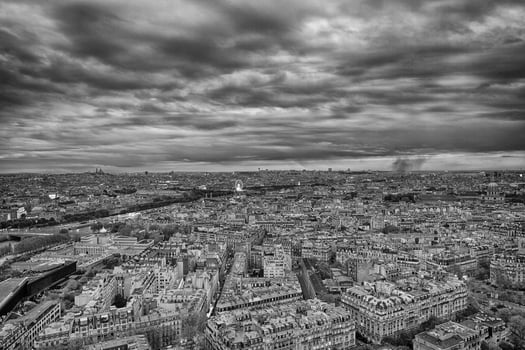 Paris night view from tour eiffel photo