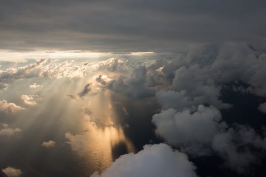 clouds in the sky airplane photo