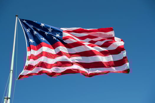 fort mchenry baltimore usa flag while waving photo