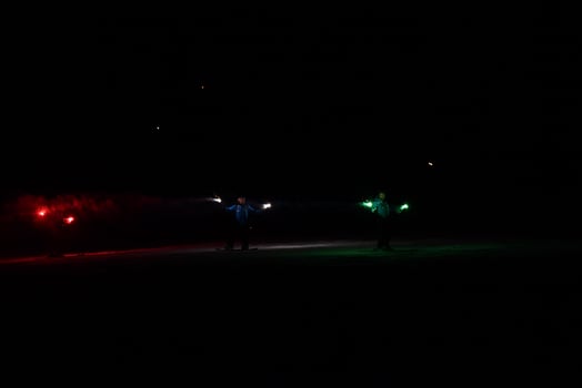 BADIA, ITALY - DECEMBER 31, 2016 - Traditional skiers torchlight procession photo