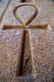 Ankh the key of life Hieroglyphics in Karnak Temple photo