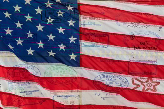 Giant Usa American flag stars and stripes background photo