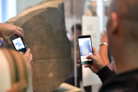 LONDON, ENGLAND - JULY 15 2017 - British museum full of tourists photo
