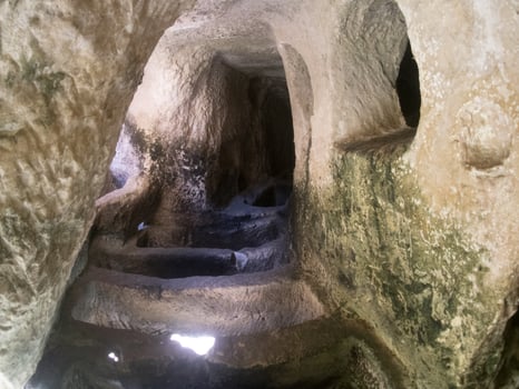 Palazzolo Acreide Latomie Stone Quarries old roman Tombs photo