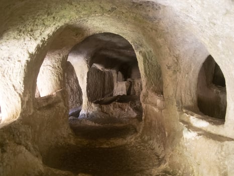 Palazzolo Acreide Latomie Stone Quarries old roman Tombs photo