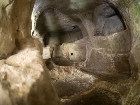 Palazzolo Acreide Latomie Stone Quarries old roman Tombs photo